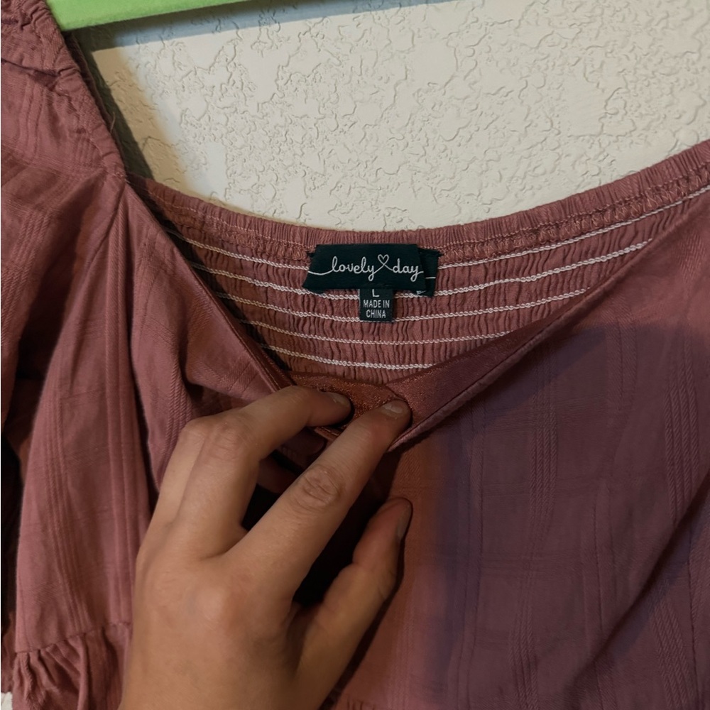 Lovely Day Dusty Rose Midi Dress - Picture 2 of 3